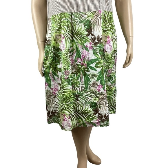 J. Jill Spring Dress Size XL Multicolor Mixed Print - Picture 3 of 7